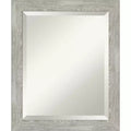 20" x 24" Dove Narrow Framed Wall Mirror Graywash - Amanti Art: Beveled, Polystyrene Frame, No Assembly Required