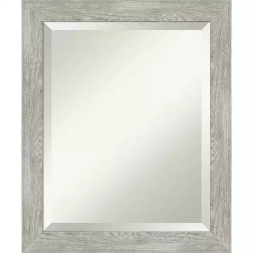 20" x 24" Dove Narrow Framed Wall Mirror Graywash - Amanti Art: Beveled, Polystyrene Frame, No Assembly Required
