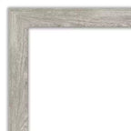 Specchio da parete stretto Dove 20" x 24" con cornice grigia - Amanti Art: Smussato, cornice in polistirene, nessun assemblaggio richiesto