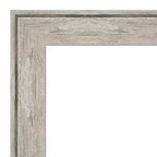 Specchio da Parete con Cornice Metallica Craquelé Argento 45" x 35" - Amanti Art: Rettangolare Moderno Smussato, Cornice in Polistirolo, Nessun Assemblaggio Richiesto