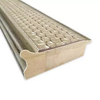 Specchio da parete per bagno Amanti Art con cornice in legno argentato a traliccio da 42" x 30" (non smussato): Design rettangolare moderno, include hardware per il montaggio