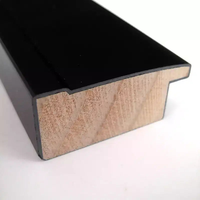 Specchio da parete per bagno in legno nero 42" x 31" senza smussatura - Amanti Art: moderno rettangolare, montaggio a parete