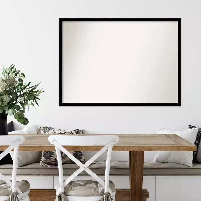 Specchio da parete nero jet non smussato da 40" x 29" - Amanti Art