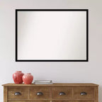 Specchio da parete nero jet non smussato da 40" x 29" - Amanti Art