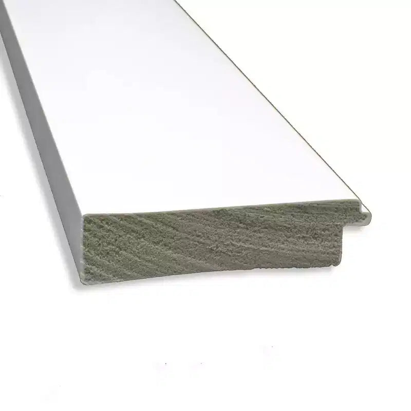 Specchio da bagno a muro da 42" x 30" con cornice dritta bianco - Amanti Art: Cornice moderna in polistirene, include accessori per il montaggio