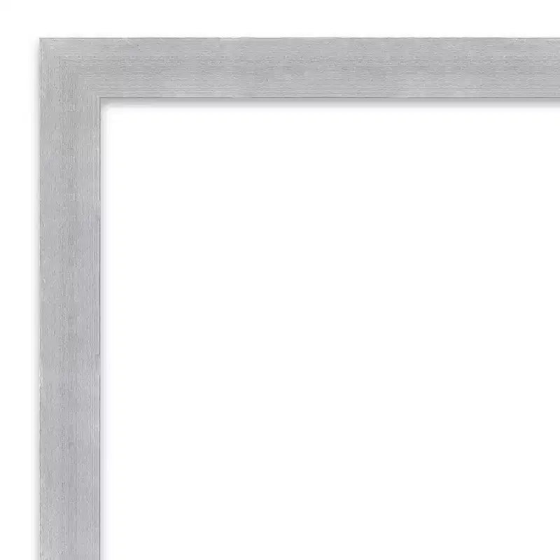 Specchio da Parete Stretto Amanti Art Grace da 50,8 x 66,04 cm senza Bordo Smussato, Finitura Nichel Spazzolato: Cornice Moderna Rettangolare in Polistirene, Include Hardware di Montaggio