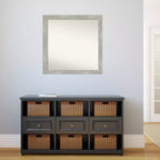 Specchio da parete stretto 30" x 30" non smussato grigio tortora lavato - Amanti Art