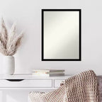 Specchio da parete nero jet non smussato 20" x 26" - Amanti Art