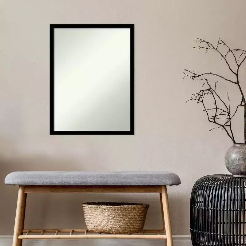 Specchio da parete nero jet non smussato 20" x 26" - Amanti Art