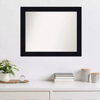 Specchio da parete in legno navy shiplap non bisellato 32" x 26" - Amanti Art