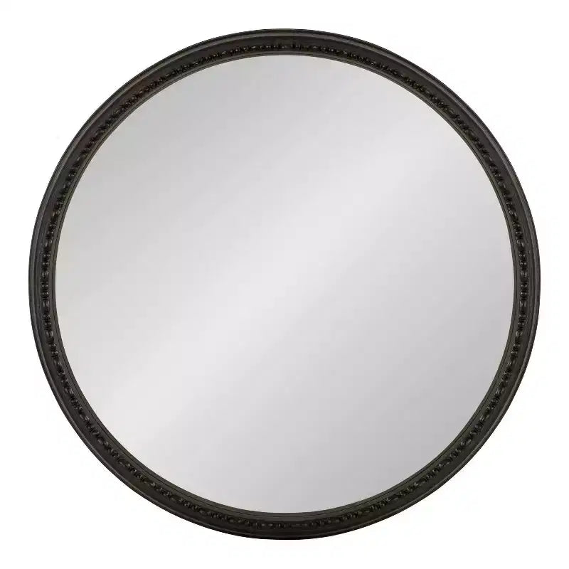 Specchio rotondo incorniciato Astele da 24" x 24" nero - Kate & Laurel All Things Decor