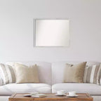 Specchio da Parete Svelte Silver in Legno non Smussato 30" x 24" - Amanti Art: Rettangolare Moderno, Facile da Pulire, Nessun Montaggio Richiesto
