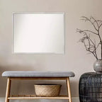 Specchio da Parete Svelte Silver in Legno non Smussato 30" x 24" - Amanti Art: Rettangolare Moderno, Facile da Pulire, Nessun Montaggio Richiesto