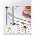 SONGMICS Scaffale a 5 Ripiani per Bagno, Scaffale per Piccoli Spazi, con 5 Fodere in PP, Gancio Rimovibile, Design Estendibile