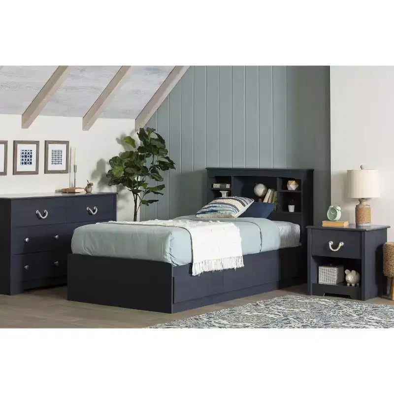 Testata letto libreria doppia Homestock (39'') con contenitore