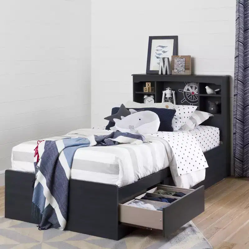 Testata letto libreria doppia Homestock (39'') con contenitore