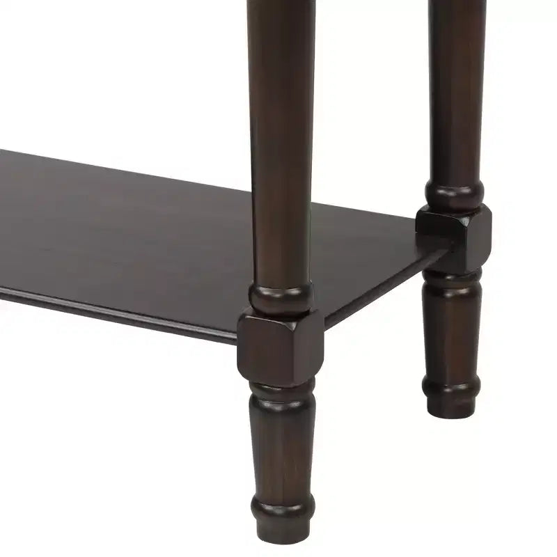 Tavolo Consolle Stretto Whisen Classic con Tre Cassetti Contenitori e Ripiano Inferiore