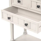 Tavolo Consolle Stretto Whisen Classic con Tre Cassetti Contenitori e Ripiano Inferiore