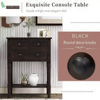 Tavolo Consolle Stretto Whisen Classic con Tre Cassetti Contenitori e Ripiano Inferiore