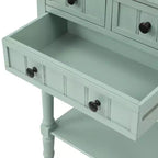 Tavolo Consolle Stretto Whisen Classic con Tre Cassetti Contenitori e Ripiano Inferiore