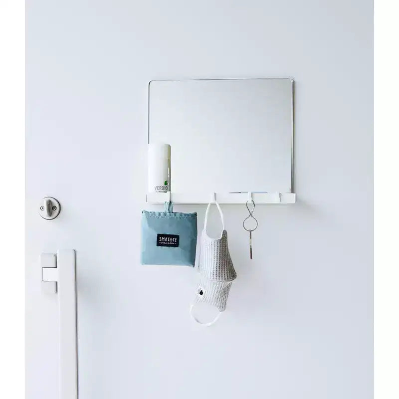 Yamazaki Home - Specchio magnetico con ripiano portaoggetti - Vetro