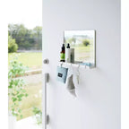 Yamazaki Home - Specchio magnetico con ripiano portaoggetti - Vetro