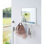 Yamazaki Home - Specchio magnetico con ripiano portaoggetti - Vetro