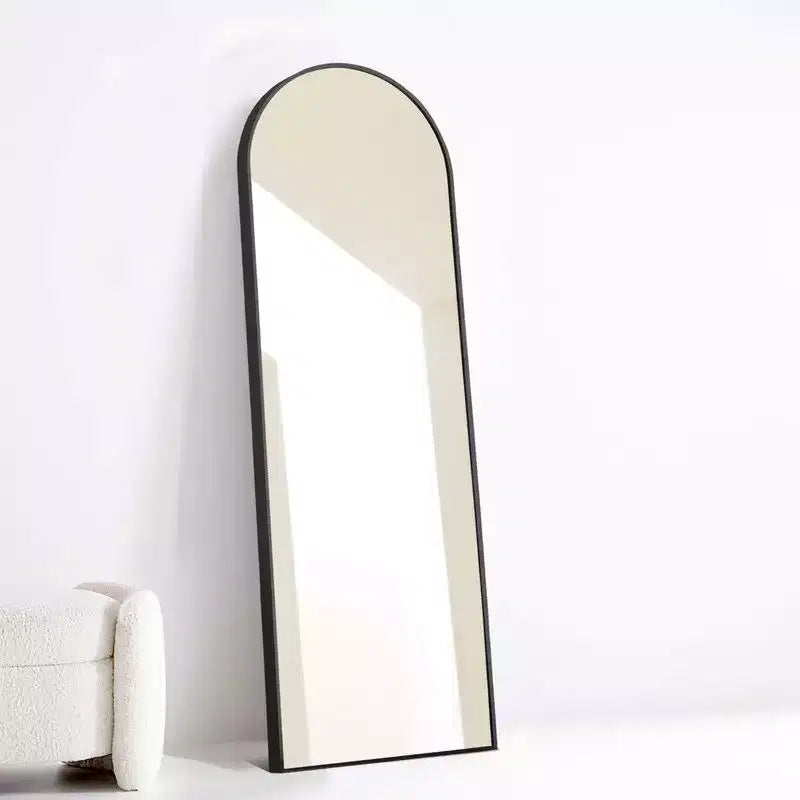 PexFix 38 pollici L. x 71 pollici A. Specchio a Figura Intera Curvo Autoportante, Specchio da Parete con Cornice in Metallo, Specchio Grande da Terra, Oro