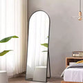 PexFix 38 pollici L. x 71 pollici A. Specchio a Figura Intera Curvo Autoportante, Specchio da Parete con Cornice in Metallo, Specchio Grande da Terra, Oro