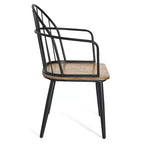 Christopher Knight Home Loftia Sedie da Pranzo Moderne con Struttura in Ferro (Set da 2), Marrone/Nero