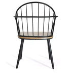 Christopher Knight Home Loftia Sedie da Pranzo Moderne con Struttura in Ferro (Set da 2), Marrone/Nero