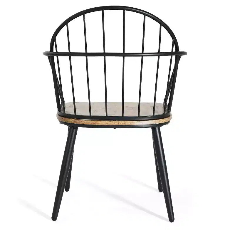 Christopher Knight Home Loftia Sedie da Pranzo Moderne con Struttura in Ferro (Set da 2), Marrone/Nero
