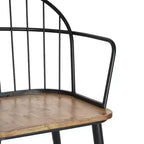Christopher Knight Home Loftia Sedie da Pranzo Moderne con Struttura in Ferro (Set da 2), Marrone/Nero