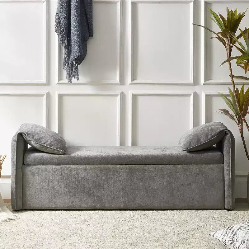 Panca Contenitore Rafael con Cuscini a Forma di Orecchie di Elefante|ART OF LIVING DESIGNS