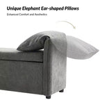 Panca Contenitore Rafael con Cuscini a Forma di Orecchie di Elefante|ART OF LIVING DESIGNS