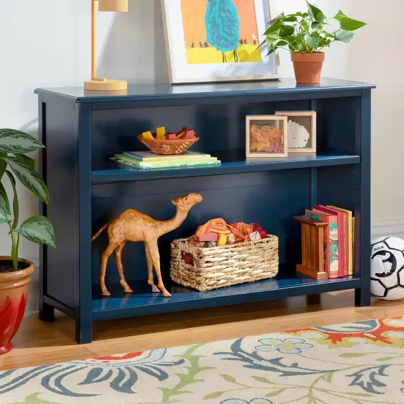 Guidecraft Taiga 2-Shelf Bookcase - 30 Bookshelf and Storage Unit for Bedrooms or Playrooms, Wooden Furniture for Books, Toys, School Supplies