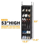 2 Pezzi Organizer Appeso per Armadio e Contenitore con Divisori, efficiente per riporre scarpe in armadi, guardaroba, camper e appendiabiti - SpaceAid