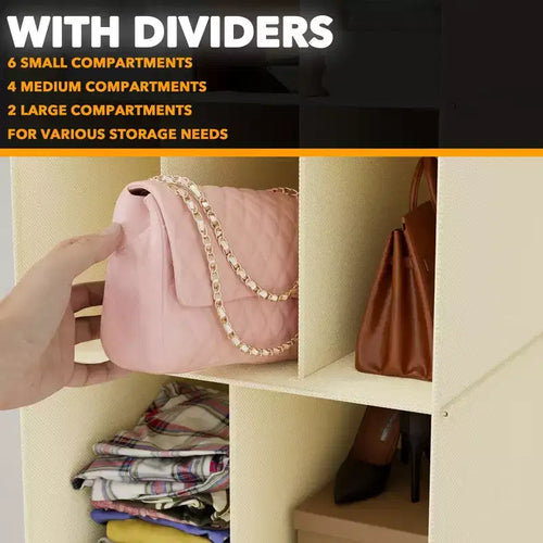 2 Pezzi Organizer Appeso per Armadio e Contenitore con Divisori, efficiente per riporre scarpe in armadi, guardaroba, camper e appendiabiti - SpaceAid