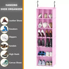 2 Pezzi Organizer Appeso per Armadio e Contenitore con Divisori, efficiente per riporre scarpe in armadi, guardaroba, camper e appendiabiti - SpaceAid