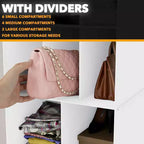 2 Pezzi Organizer Appeso per Armadio e Contenitore con Divisori, efficiente per riporre scarpe in armadi, guardaroba, camper e appendiabiti - SpaceAid