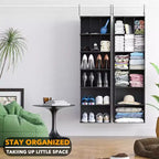 2 Pezzi Organizer Appeso per Armadio e Contenitore con Divisori, efficiente per riporre scarpe in armadi, guardaroba, camper e appendiabiti - SpaceAid