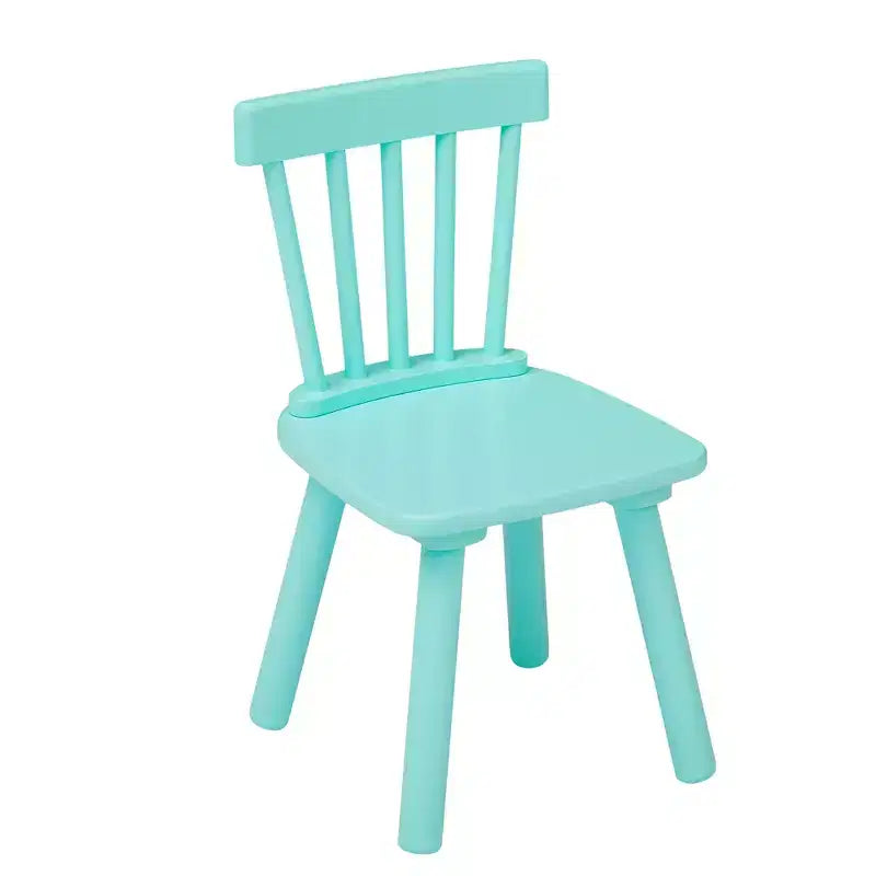 Set Tavolo e Sedie per Bambini VECELO, Tavolo Quadrato Design Windsor con 2 Sedie, Adatto per Gioco e Attività per Bambini, Verde