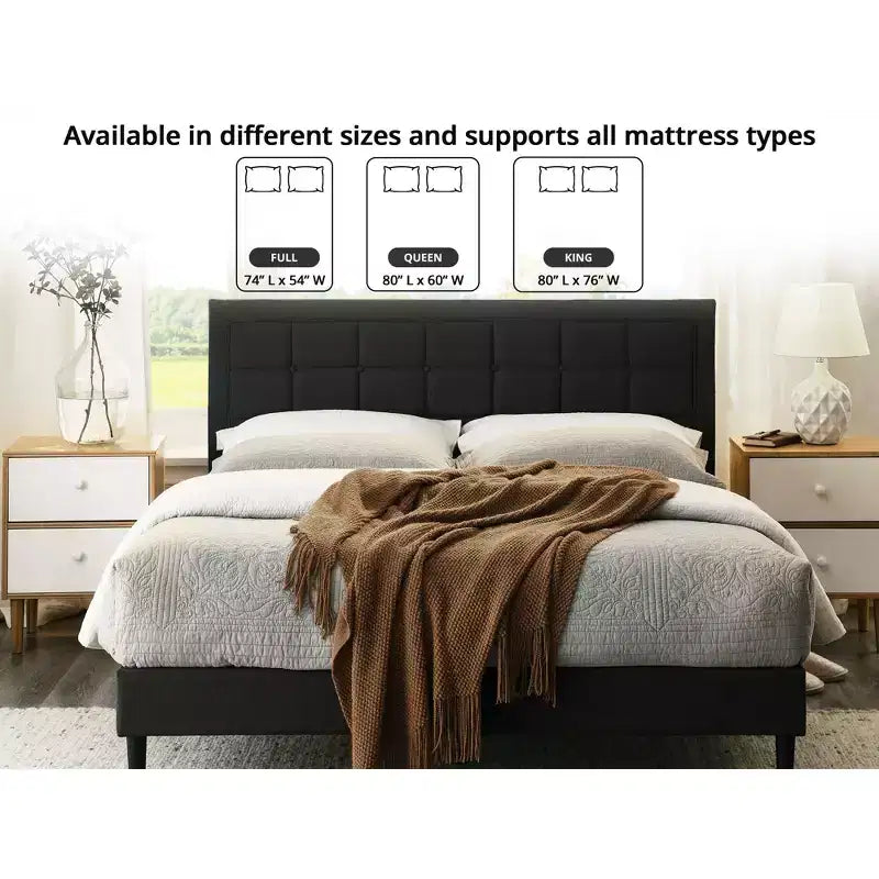 DeCoro Mornington Letto Imbottito 2.0 con Rete e Testiera, Piazza e Mezza