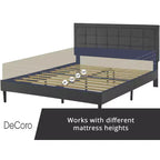 DeCoro Mornington Letto Imbottito 2.0 con Rete e Testiera, Piazza e Mezza