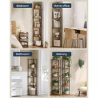 SONGMICS HOME Scaffale Angolare, Montaggio Rapidissimo Senza Attrezzi, Scaffale Angolare a 5 Ripiani, Scaffale a Colonna, 38 x 27 x 139 cm