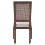 Christopher Knight Home Brownell Sedie da pranzo in legno e vimini imbottite in tessuto in stile country francese (set di 2)