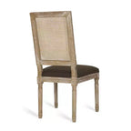 Christopher Knight Home Brownell Sedie da pranzo in legno e vimini imbottite in tessuto in stile country francese (set di 2)