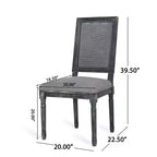 Christopher Knight Home Brownell Sedie da pranzo in legno e vimini imbottite in tessuto in stile country francese (set di 2)