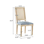 Christopher Knight Home Brownell Sedie da pranzo in legno e vimini imbottite in tessuto in stile country francese (set di 2)