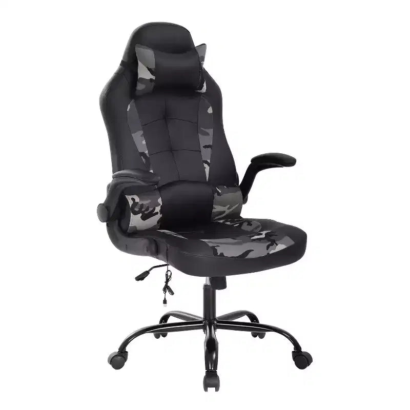 FDW Sedia da Gaming Sedia da Ufficio con Supporto Lombare in Pelle PU Sedie da Videogiochi per Adulti